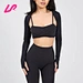 black shrug top